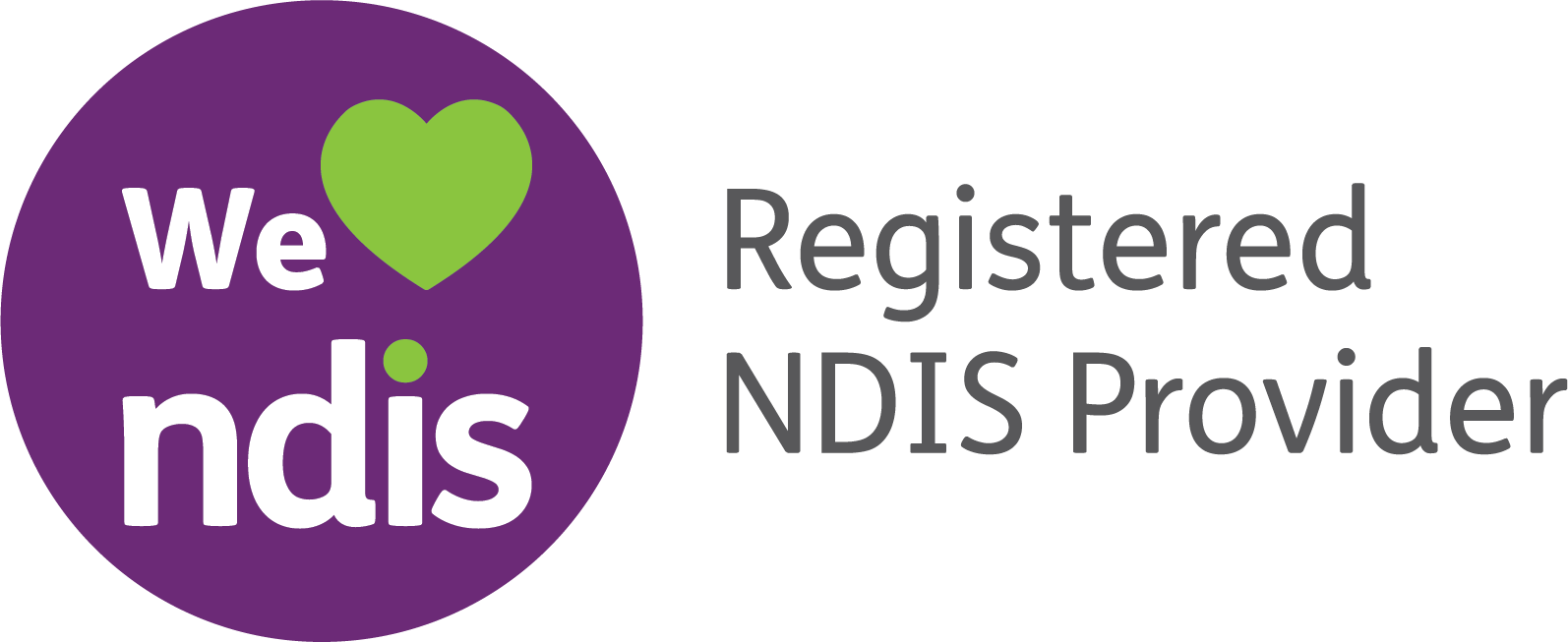 We heart NDIS. NDIS Registed Provider